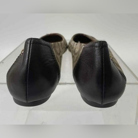 Coach Designer Signature Monogram Brown Women's Brown Ballet Flats - Size 9.5 - Picture 3 of 9